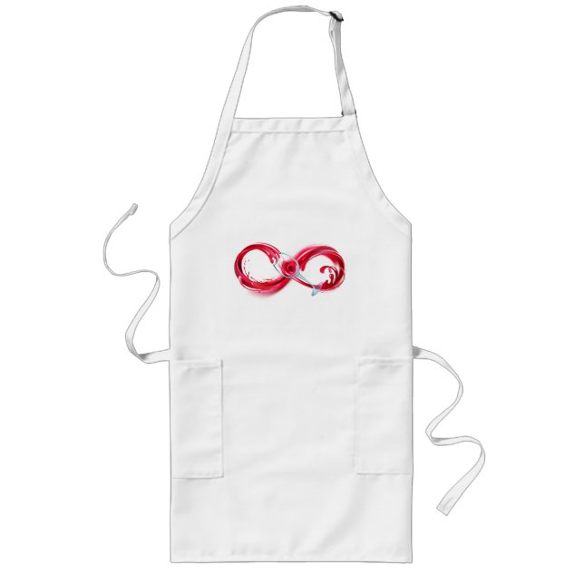 Infinity with Red Wine Long Apron (Front)
