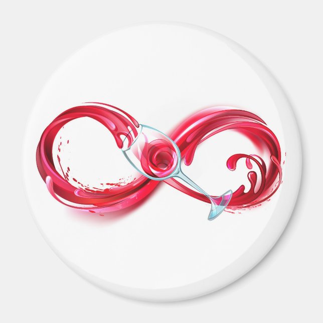 Infinity with Red Wine Magnet (Front)