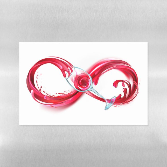 Infinity with Red Wine Magnetic Dry Erase Sheet (Horizontal)