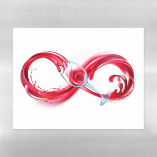 Infinity with Red Wine Magnetic Dry Erase Sheet