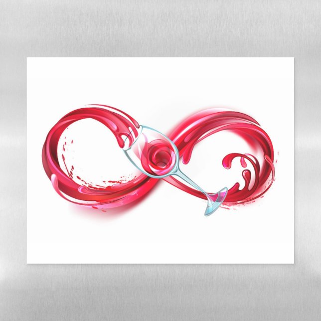 Infinity with Red Wine Magnetic Dry Erase Sheet (Horizontal)