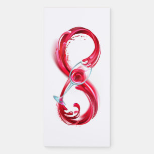 Infinity with Red Wine Magnetic Notepad