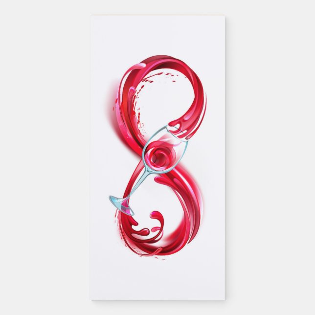 Infinity with Red Wine Magnetic Notepad (Front)