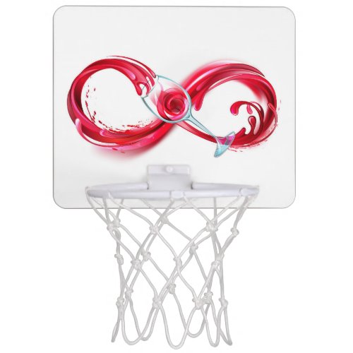 Infinity with Red Wine Mini Basketball Hoop