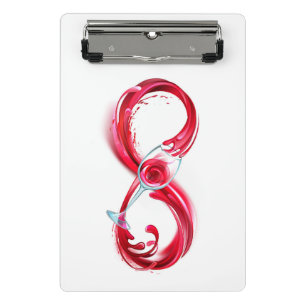 Infinity with Red Wine Mini Clipboard
