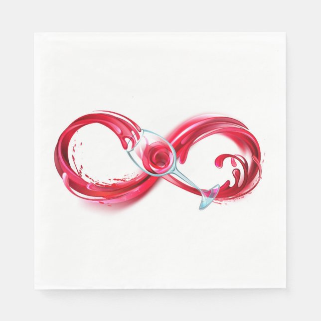 Infinity with Red Wine Napkins (Front)