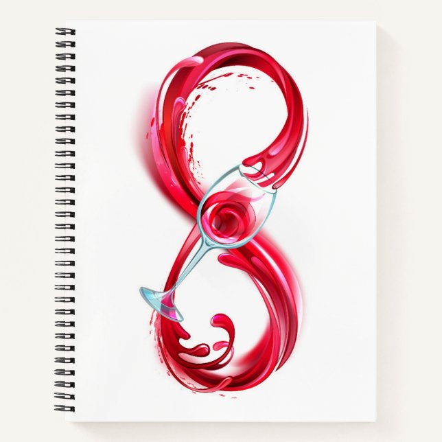 Infinity with Red Wine Notebook (Front)
