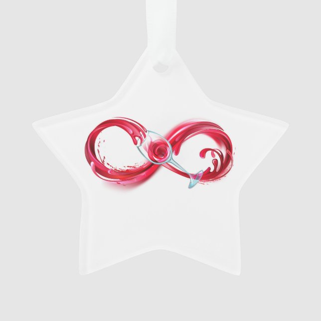 Infinity with Red Wine Ornament (Front)