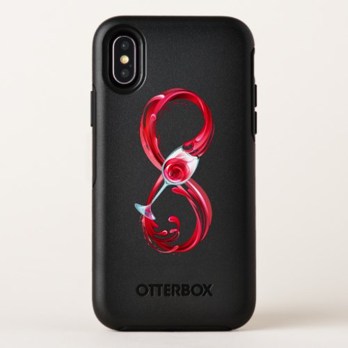 Infinity with Red Wine OtterBox Symmetry iPhone X Case