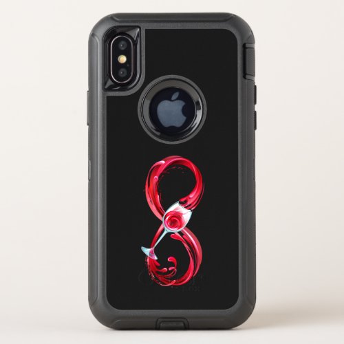 Infinity with Red Wine OtterBox Defender iPhone X Case