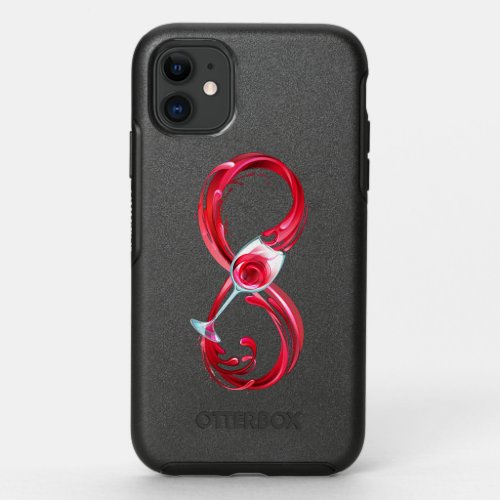 Infinity with Red Wine OtterBox Symmetry iPhone 11 Case