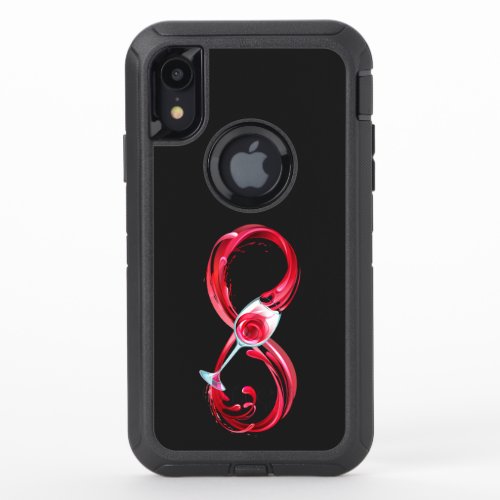 Infinity with Red Wine OtterBox Defender iPhone XR Case