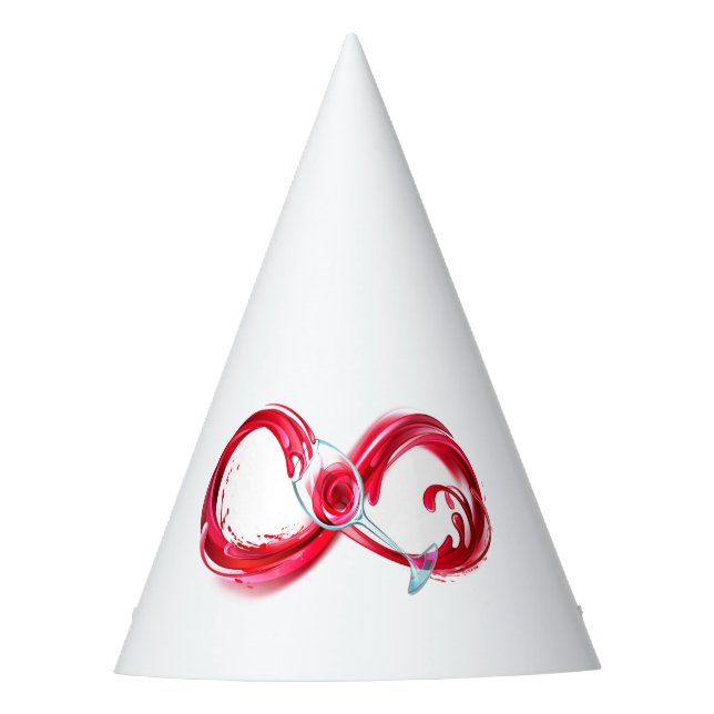 Infinity with Red Wine Party Hat (Front)