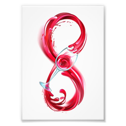 Infinity with Red Wine Photo Print