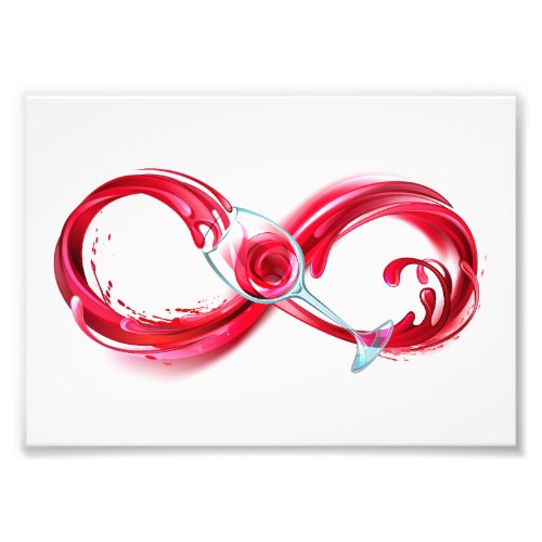 Infinity with Red Wine Photo Print