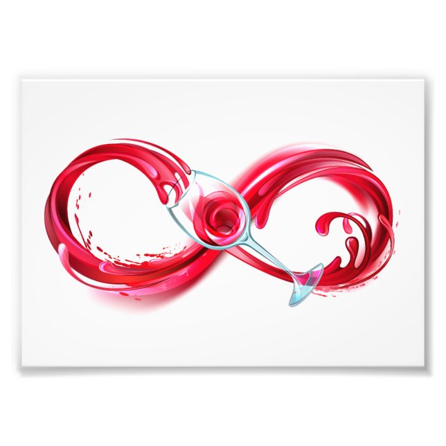 Infinity with Red Wine Photo Print (Front)