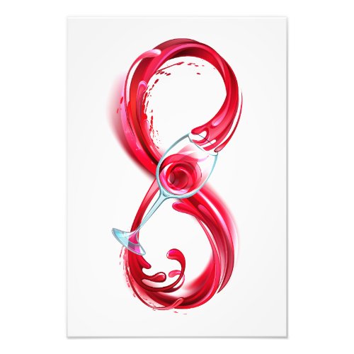 Infinity with Red Wine Photo Print