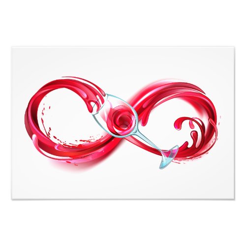 Infinity with Red Wine Photo Print