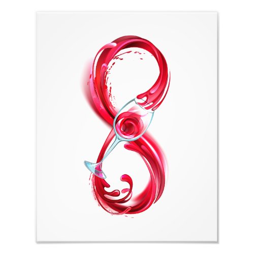 Infinity with Red Wine Photo Print