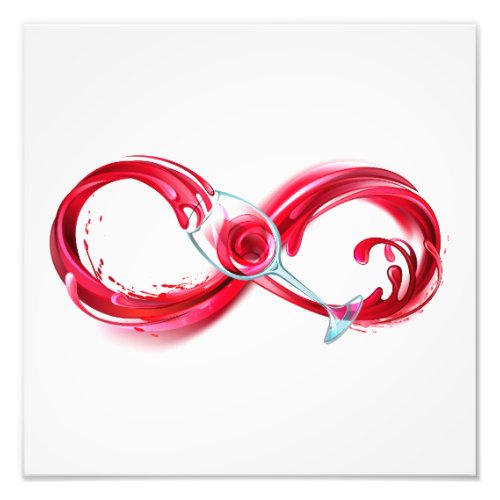 Infinity with Red Wine Photo Print