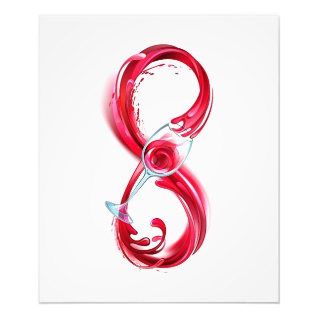 Infinity with Red Wine Photo Print (Front)