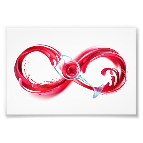 Infinity with Red Wine Photo Print