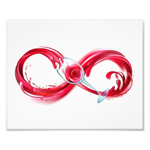 Infinity with Red Wine Photo Print