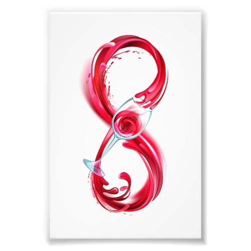 Infinity with Red Wine Photo Print