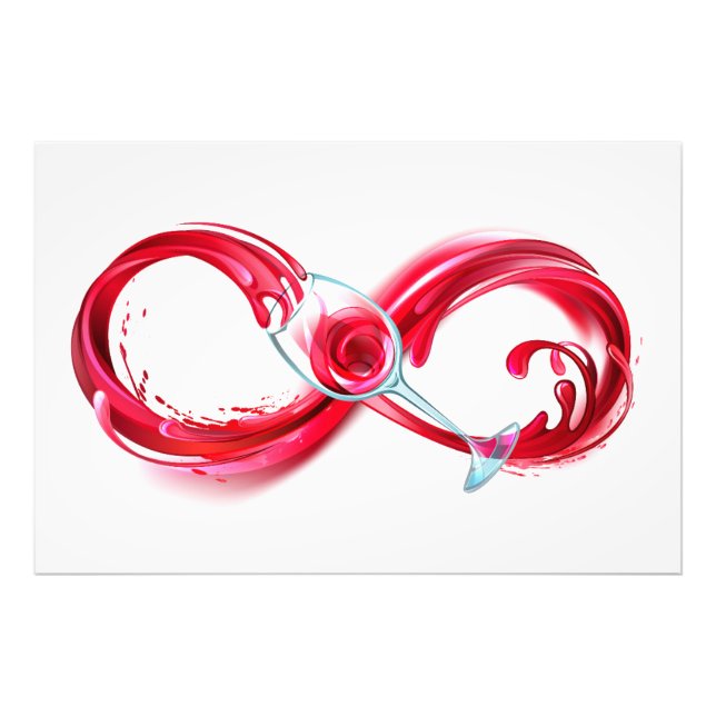 Infinity with Red Wine Photo Print (Front)