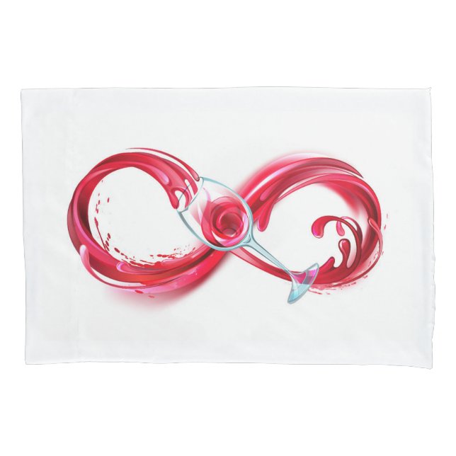 Infinity with Red Wine Pillow Case (Front-Left)