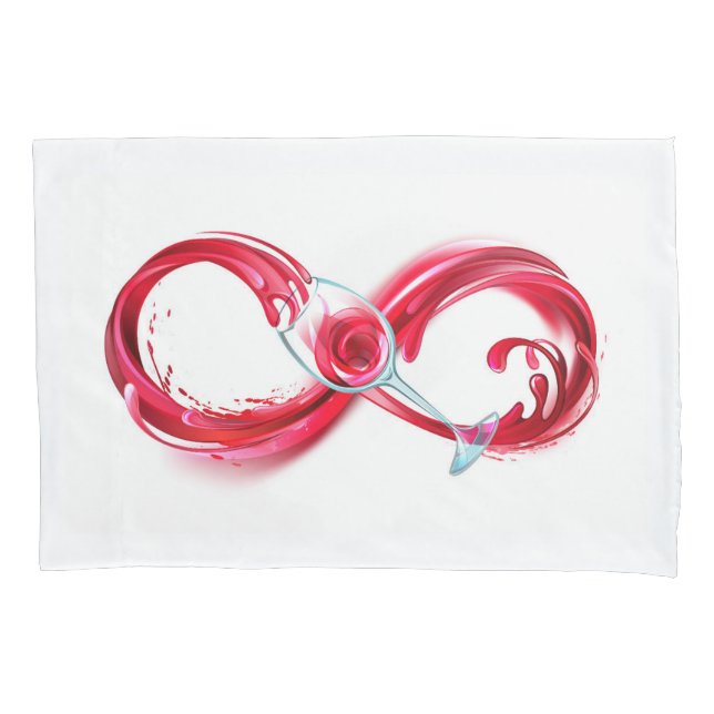 Infinity with Red Wine Pillow Case (Front)