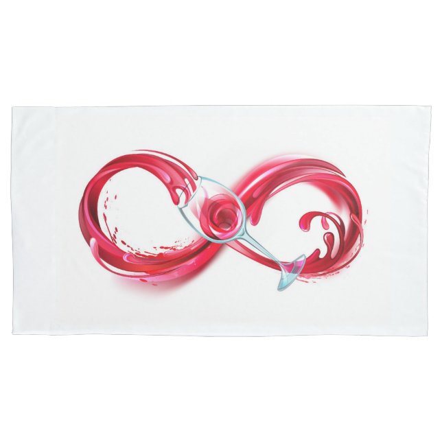 Infinity with Red Wine Pillow Case (Front-Left)