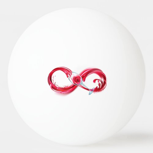 Infinity with Red Wine Ping Pong Ball