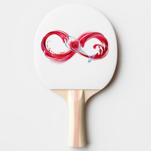 Infinity with Red Wine Ping Pong Paddle