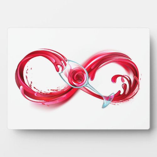 Infinity with Red Wine Plaque