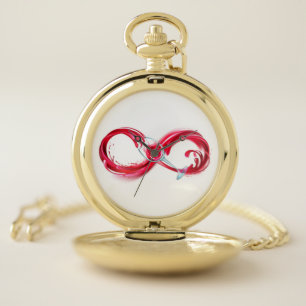 Infinity with Red Wine Pocket Watch
