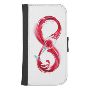 Infinity with Red Wine Galaxy S4 Wallet Case