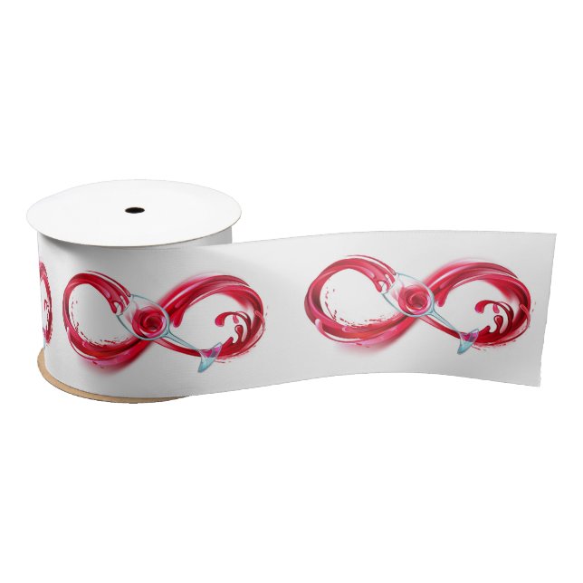 Infinity with Red Wine Satin Ribbon (Spool)