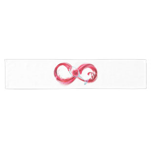 Infinity with Red Wine Short Table Runner