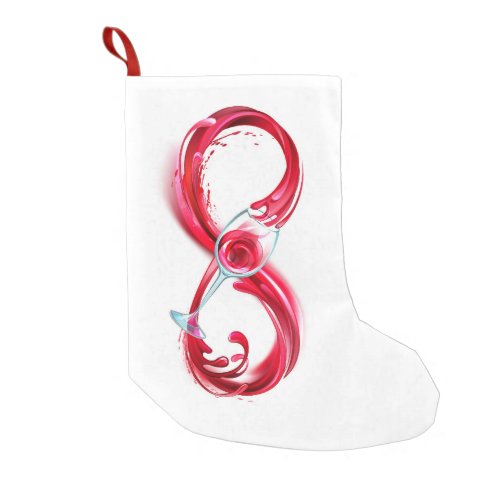 Infinity with Red Wine Small Christmas Stocking