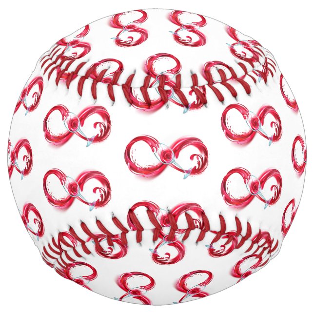 Infinity with Red Wine Softball (Front)