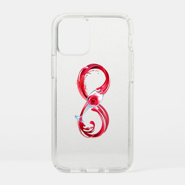 Infinity with Red Wine Speck iPhone 12 Mini Case (Front)
