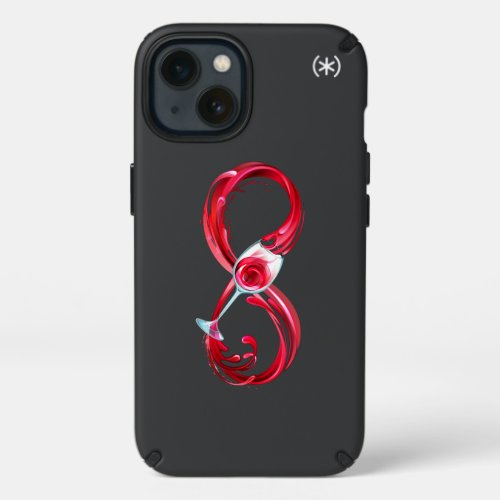 Infinity with Red Wine Speck iPhone 13 Case