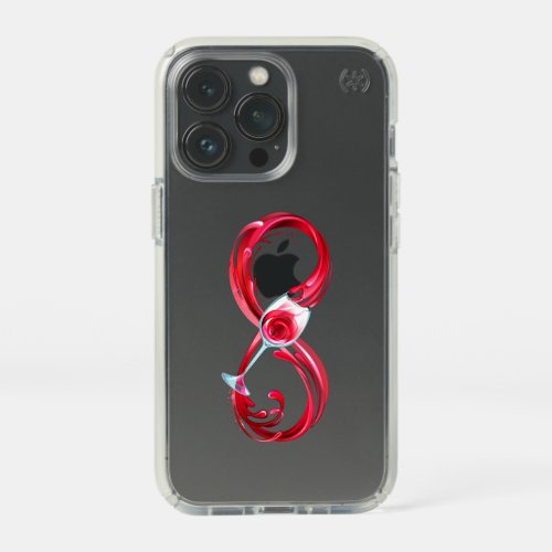 Infinity with Red Wine Speck iPhone 13 Pro Case