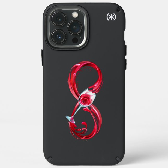 Infinity with Red Wine Speck iPhone 13 Pro Max Case (Front)