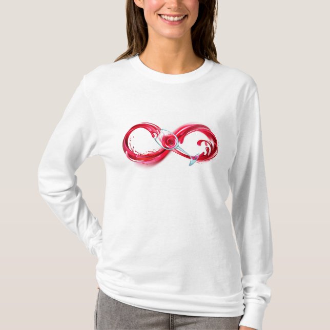 Infinity with Red Wine T-Shirt (Front)
