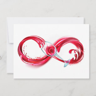 Infinity with Red Wine Thank You Card