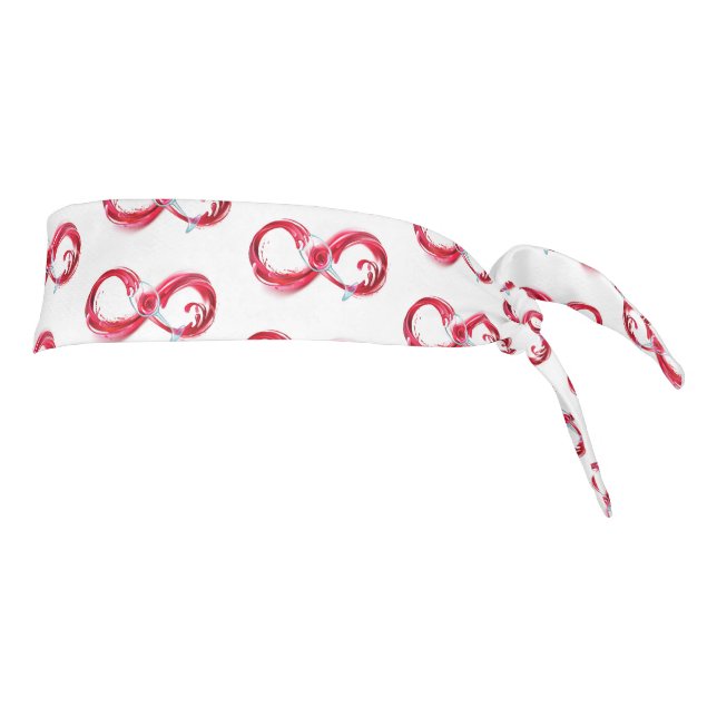 Infinity with Red Wine Tie Headband (Rotate 90)
