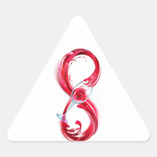 Infinity with Red Wine Triangle Sticker