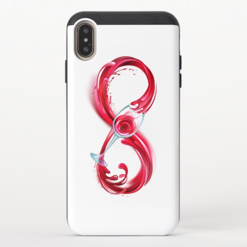 Infinity with Red Wine iPhone XS Max Slider Case